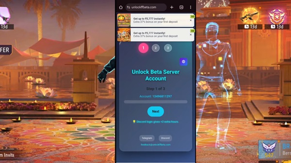 unlock ff beta server